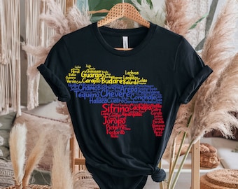 Venezuela T-shirt, Venezuela map T-shirt, Venezuela flannel, Latin map shirt, Venezuelan T-shirt gift, Venezuelan words.