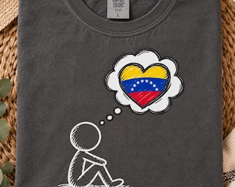 Venezuela shirt, Venezuelan nostalgia tee, thinking of home T shirt, Venezuelan gift, comfort colors shirt