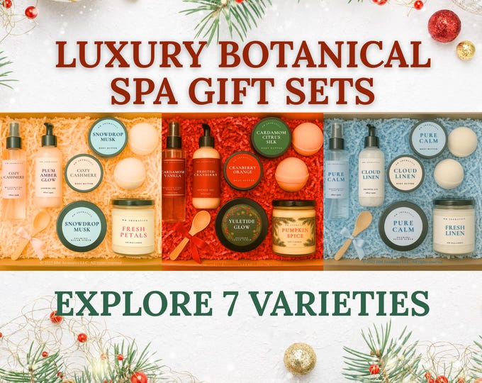 Luxury Self Care Gift Box Collection with Essential Oils and Botanical Scents