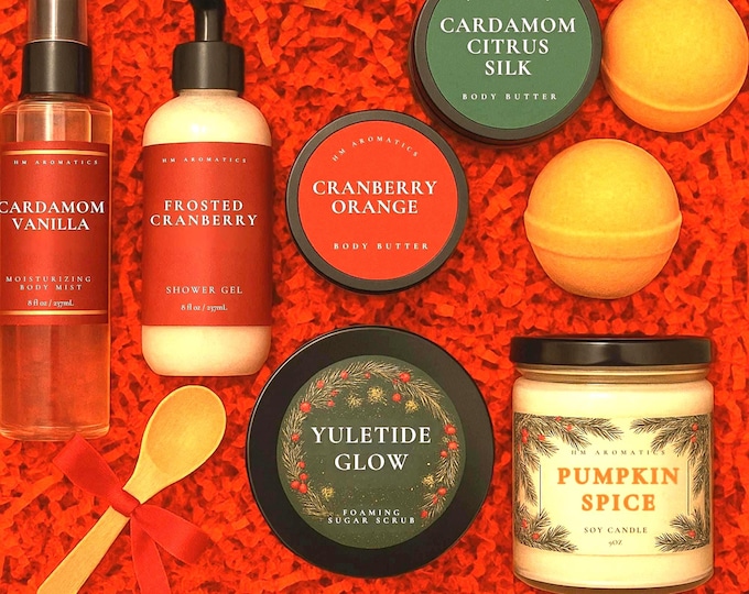 Luxury Self Care Gift Box Collection with Essential Oils and Botanical Scents