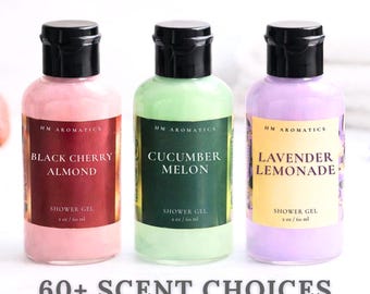 Shower Gel, 70 Scents, Sulfate-Free Body Wash, 2oz Travel Size