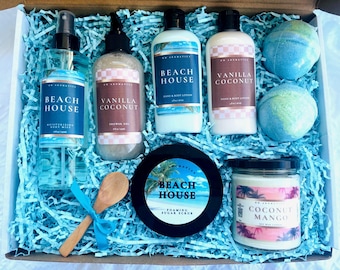 Tropical Paradise Spa Gift Set, Handmade Aromatherapy Skincare