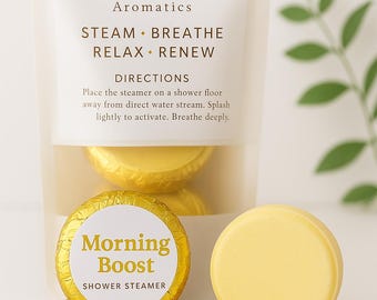 Spa Gift Set: Aromatherapy Shower Steamers - Unwind, Breathe Easy, Energize | Essential Oil Shower Bombs