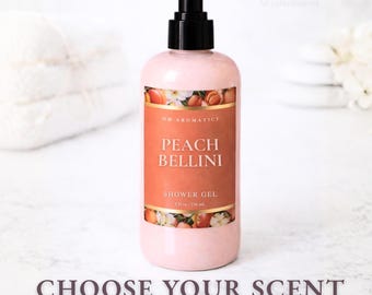 Shower Gel, 70 Botanical Scents, Sulfate-Free Body Wash, 8oz & 4oz