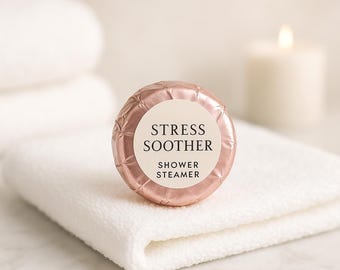 Stress Soother Shower Steamers – Lavender, Sweet Orange & Frankincense | Calming Aromatherapy Tabs | Relaxation Spa Gift Set