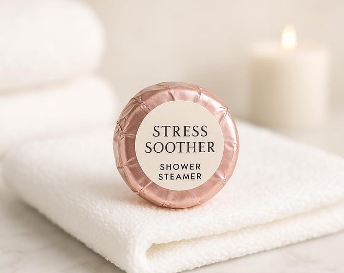 Stress Soother Shower Steamers – Lavender, Sweet Orange & Frankincense | Calming Aromatherapy Tabs | Relaxation Spa Gift Set