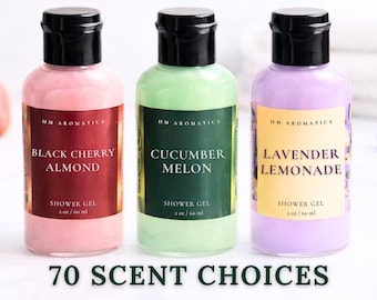 Shower Gel, 70 Scents, Sulfate-Free Body Wash, 2oz Travel Size