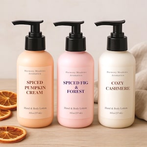 Hand & Body Lotion, 70 Scents! Shea Butter Lotion with Essential Oils, Hydrating Lotion for Dry Skin, 8oz 4oz
