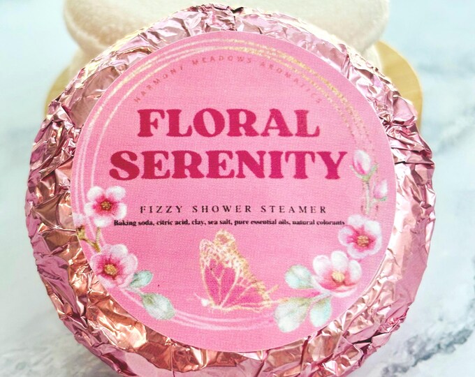 Floral Serenity Shower Steamers – Jasmine, Magnolia & Ylang Ylang | Elegant Floral Aromatherapy Tabs | Spa-Inspired Self-Care Gift Set