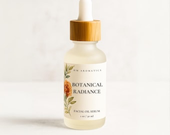 Facial Oil Serum, All-Natural Botanical Radiance for Glowing Skin, 1 oz