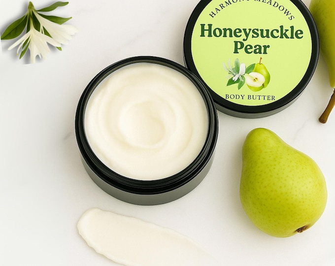 Honeysuckle Pear Botanical Body Butter – Moisturizing Skincare with Essential Oils