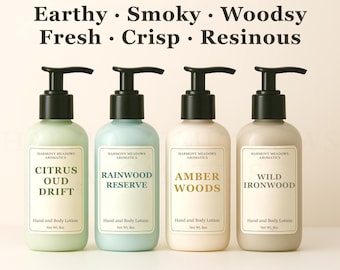 Botanical Body Lotion – Aromatherapeutic Skincare with Earthy, Woodsy, and Masculine-Leaning Scents