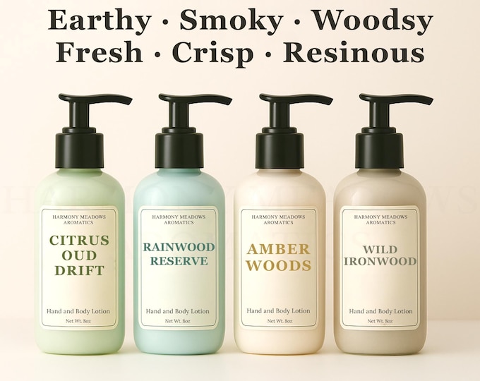 Botanical Body Lotion – Aromatherapeutic Skincare with Earthy, Woodsy, and Masculine-Leaning Scents
