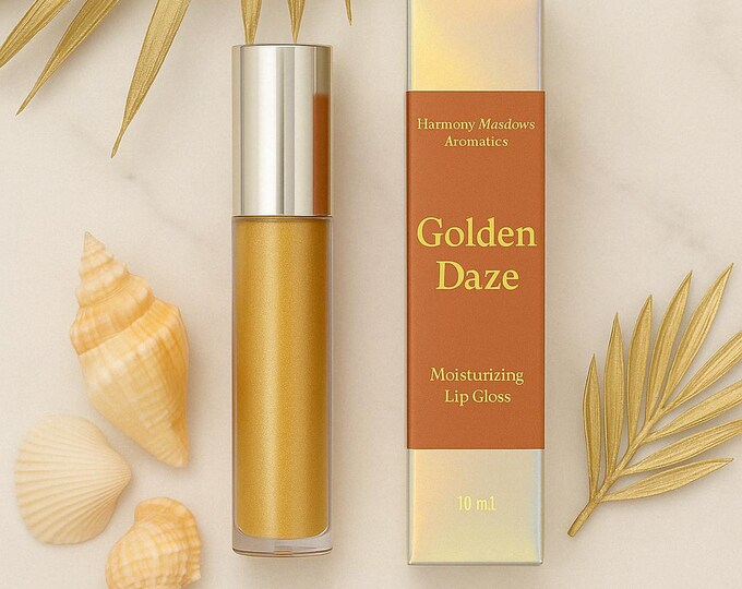 Golden Daze Moisturizing Lip Gloss – Caramel Coconut Glow