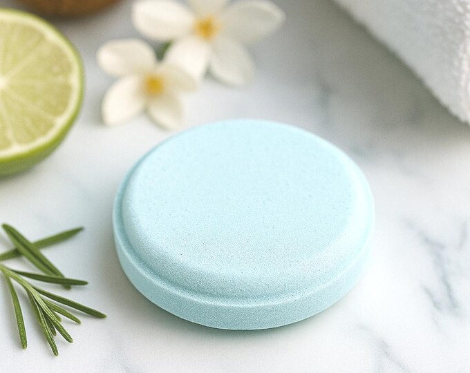 Oceanside Shower Steamers – Coconut, Magnolia & Lime | Tropical Aromatherapy Tabs | Beachy Self-Care Gift Set