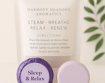 Dreamy Nights Trio: Lavender Chamomile Cedarwood Shower Steamers - Set of 3 or 6