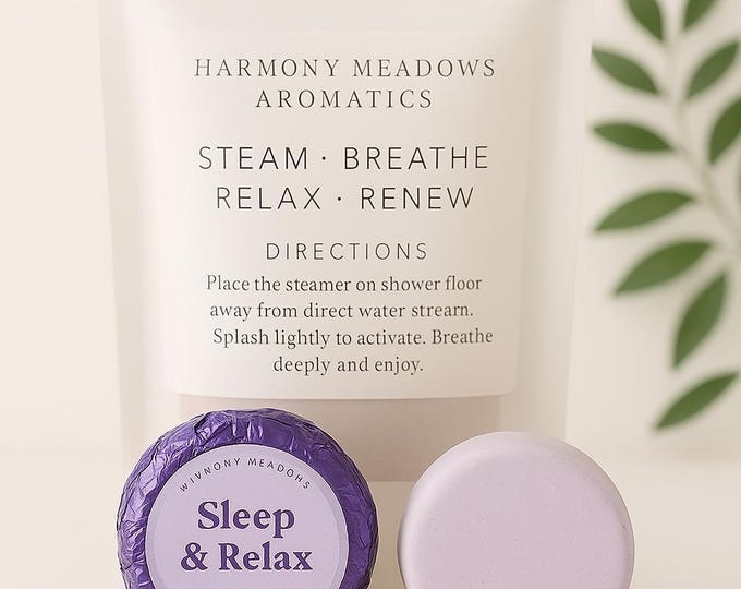 Dreamy Nights Trio: Lavender Chamomile Cedarwood Shower Steamers - Set of 3 or 6