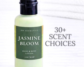 Hand & Body Lotion, 30+ Scents, Exotic Essential Oil Blends, 2oz Travel Size