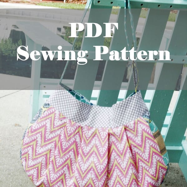 Pleated Bag Pattern,Diaper Bag, Messenger, Adjustable Strap, Pleated Purse Pattern PDF Sewing Pattern Ebook Sewing Tutorial DIGITAL FILE