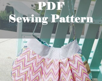 Pleated Bag Pattern,Diaper Bag, Messenger, Adjustable Strap, Pleated Purse Pattern PDF Sewing Pattern Ebook Sewing Tutorial DIGITAL FILE