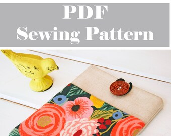 iPad Sleeve with Pocket Pattern , iPad Case Pattern, iPad Cover PDF Sewing Pattern Ebook Sewing Tutorial, INSTANT Download