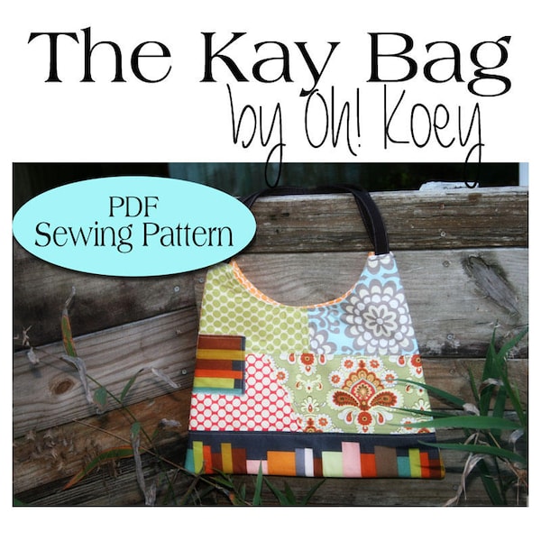 Patchwork Swing Pattern, Tote Purse Pattern, PDF Sewing Pattern Ebook Sewing Tutorial, Digital File, Sewing Pattern- DIGITAL delivery