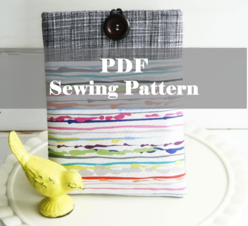 Kindle Paperwhite Case Sewing Pattern How to Make kindle Cover tutorial, DIY basic kindle sleeve, PDF kindle travel Sleeve Ebook image 1