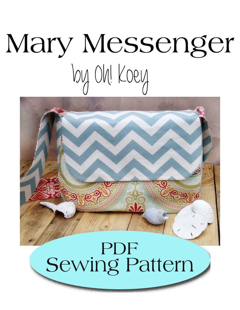 Messenger Bag Pattern, Diaper Bag Pattern PDF Sewing Pattern Ebook for Large Cross Body Overnight Bag Sewing Tutorial DIGITAL FILE image 4