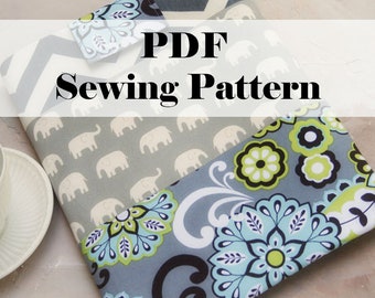 Macbook 13 Sleeve ,Padded Macbook Sleeve , Macbook Case Pattern, Macbook Cover PDF Sewing Pattern Ebook Sewing Tutorial,  Digital Download