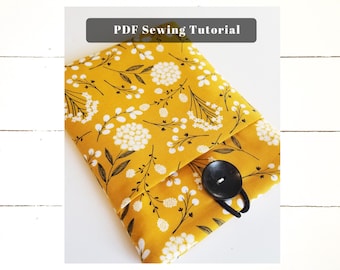 Kindle Paperwhite Case Sewing Pattern Tutorial How to Make kindle Cover tutorial DIY Pocket kindle sleeve PDF kindle travel Sleeve Ebook
