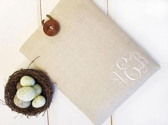 Monogrammed Kindle Case, Personalized Kindle Paperwhite Sleeve, Monogram Linen Kindle paperwhite case, kindle cover, Linen Kindle Oasis Case