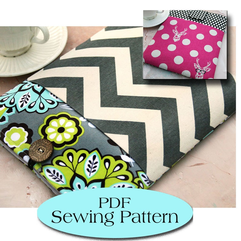 iPad Sleeve with Pocket Pattern , iPad Case Pattern, iPad Cover PDF Sewing Pattern Ebook Sewing Tutorial, INSTANT Download image 3