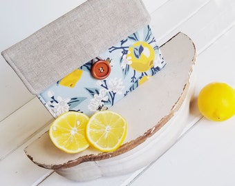 Kindle Paperwhite Sleeve with Bees Kindle Sleeve Lemon Kindle oasis case Envelope Style Nook Sleeve cover in Natural Linen lemons and Bee