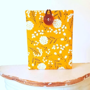 13" macbook air case, Yellow Flower macbook pro sleeve,  Mustard Cotton laptop Sleeve Bag Custom fit for Lenovo & other computers