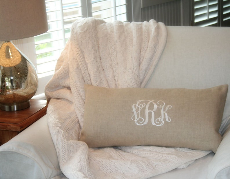 Monogram Pillow Cover Wedding Gift Nursery Decor Monogram Etsy