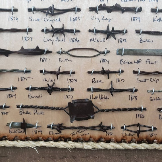 vintage barbed wire accessory 有刺鉄線 Antique Barbed Wire Display 37 Cuts Authentic Barbwire Collection