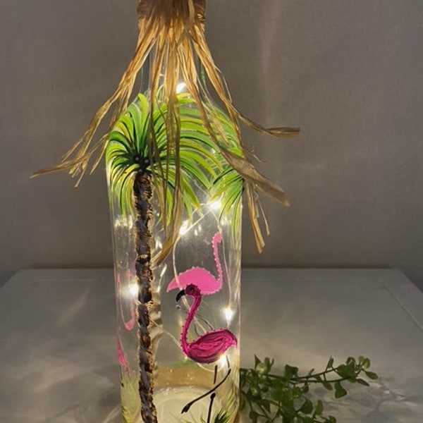 Wine Flamingo Lamp  FREE SHIPPING