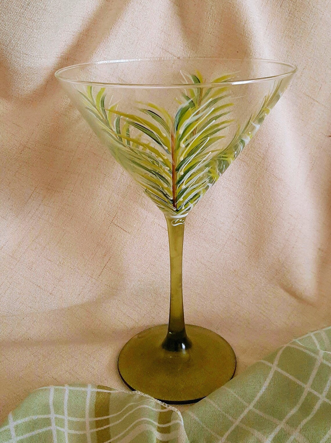 Palm Tree Martini Glasses Set of 2 | Etsy