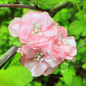 Japanese Cherry Blossom Kanzashi Hair Clips Kawaii Pink Sakura Hair Clips Cute Hairclip Hair Accessories For Women Girls Flower Gift For Her