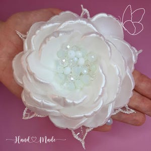Satin Barrette Satin Ribbon Flower Peony Bridesmaid Hair Clips Wedding Hair Clip Hair Accessory For Girl Children Kids Women Gifts For Her