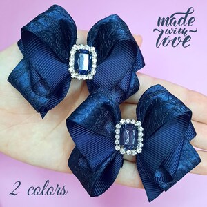 Hair Bows Blue Hair Bow Tie Handmade Hair Accessory For Girl Children Kids Birthday Gift Hair Ties Gifts For Her Gifts For Girl Kindergarten