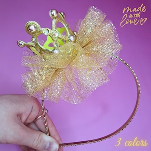 Princess Crown Gold Crown Blue Crown Baby Crown Handmade Royal Crown Hair Accessory For Girl Children Child Kids Gifts For Her Birthday Gift