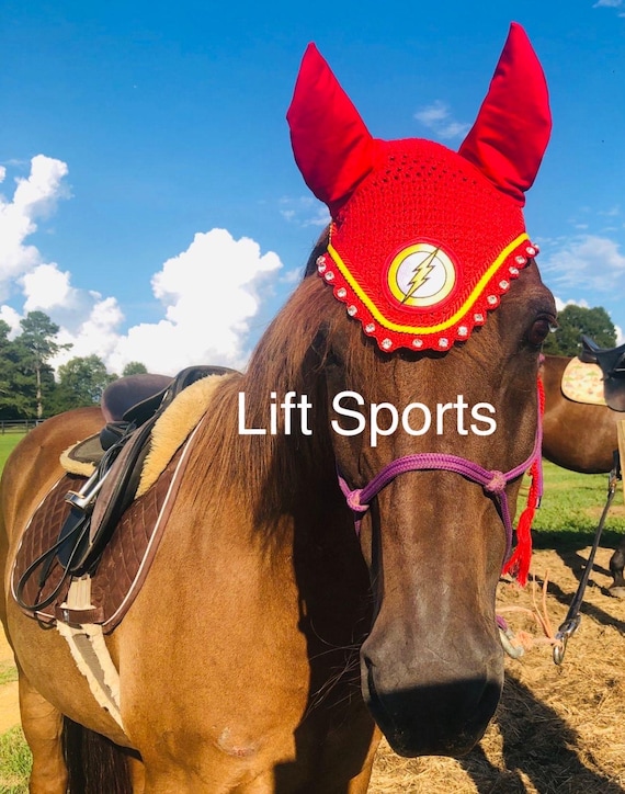 Bonnet Anti-mouches Pour Cheval Avec Protections D'oreilles - USG, Neuf Sous Emballage