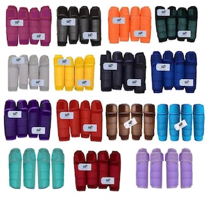 Horse Medicine Boots Brushing Boots Support Leg Wraps Protection Set of 4 and 2