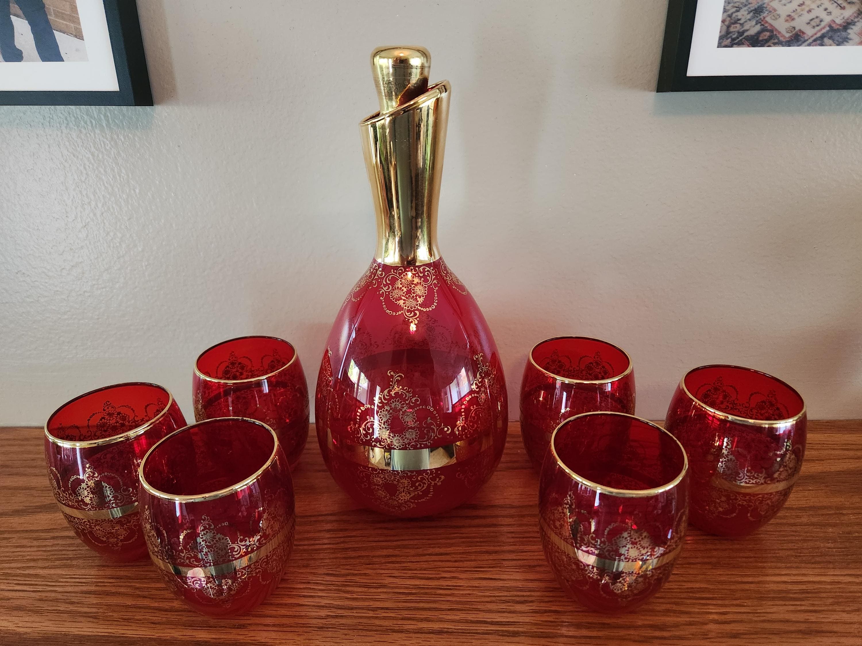 Murano vintage decanter set - Etsy 日本
