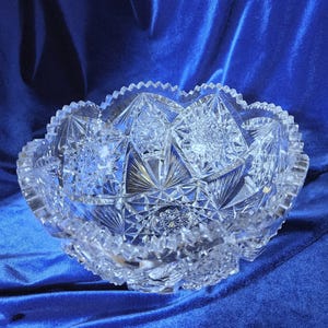American Brillant Cut Crystal Bowl, 8inch