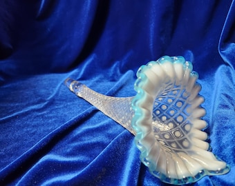 フェントン アートガラス ブルー オパールセント ホブネイル