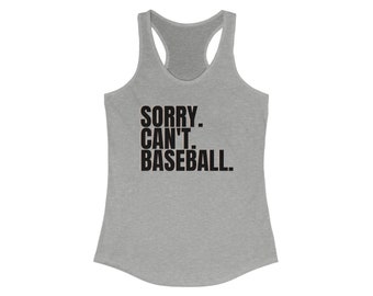 Sorry. Can't. Baseball. Athletic Tank - Momlife - Women's Ideal Racerback Tank