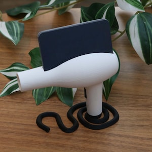 Portatarjetas de presentación para secador de pelo impreso en 3D - Para peluquerías