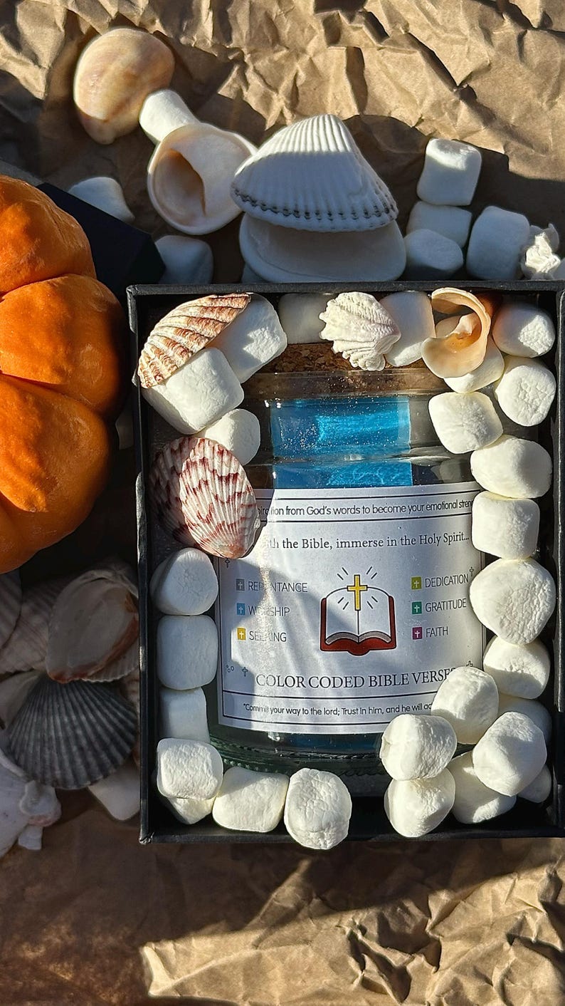 Seashell Scriptures Handmade Bible Verse Jar: Christian Affirmation Gift - Etsy
